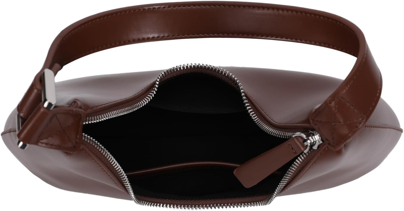 Bolso de hombro JOLLQUE para mujer, bolso de mano pequeño de cuero, bolso estilo hobo con cremallera único y moderno 