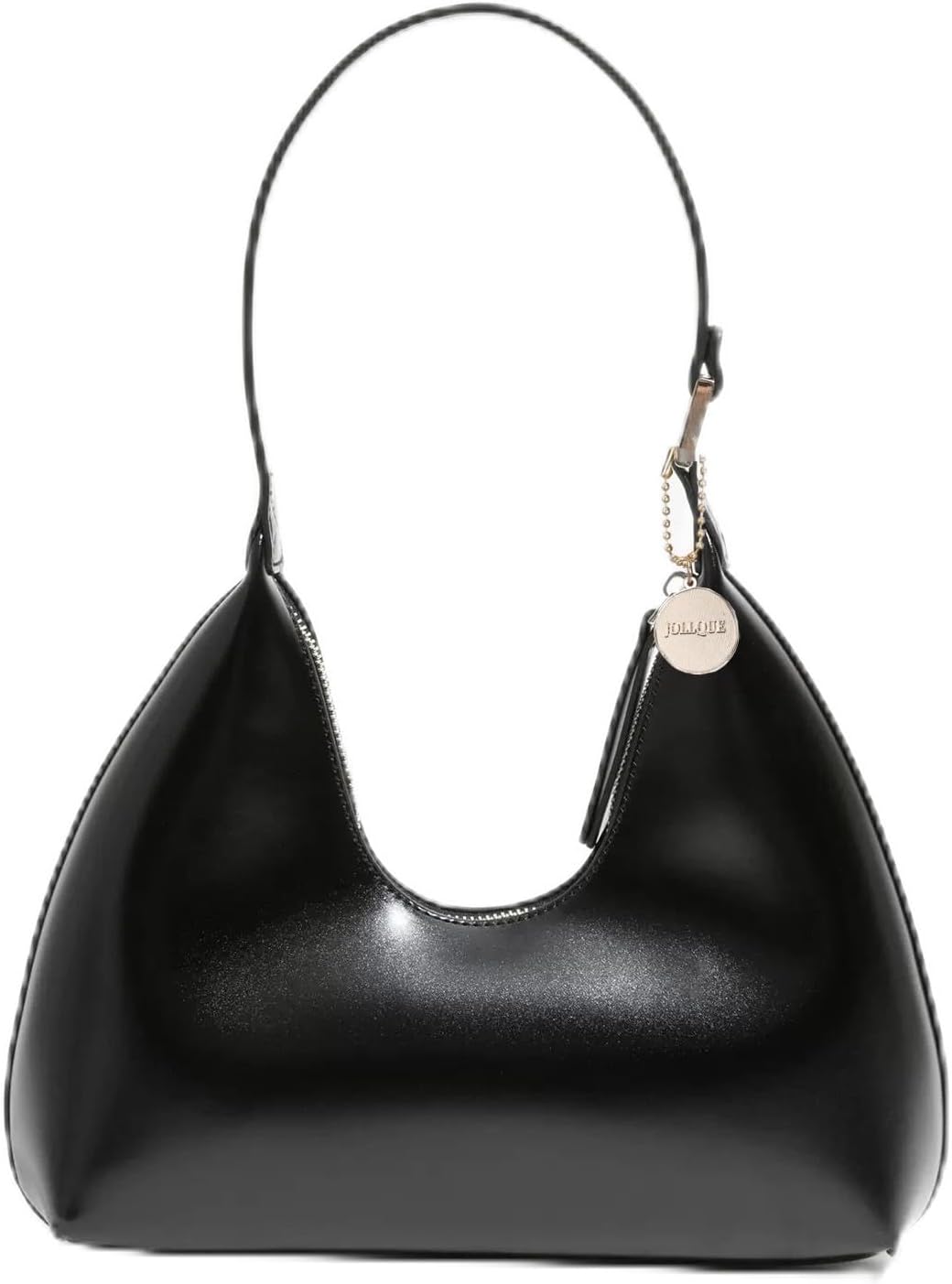 Bolso de hombro JOLLQUE para mujer, bolso de mano pequeño de cuero, bolso estilo hobo con cremallera único y moderno 
