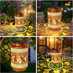 Solar Lanterns Outdoor Waterproof with Shepherd Hook, Birthday Mothers Day Gifts for Women Mom Grandma, Metal Solar Hanging Lights Garden Decor for Outside Yard Patio Pathway Porch