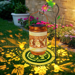 Solar Lanterns Outdoor Waterproof with Shepherd Hook, Birthday Mothers Day Gifts for Women Mom Grandma, Metal Solar Hanging Lights Garden Decor for Outside Yard Patio Pathway Porch
