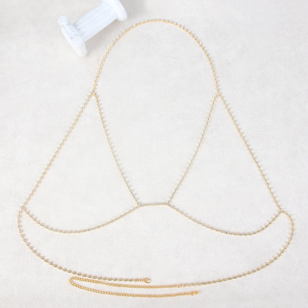 Super Sparkling Diamond Bra Chain Nipple Patch Nightclub Hot Girl Body Chain Set Body Chain