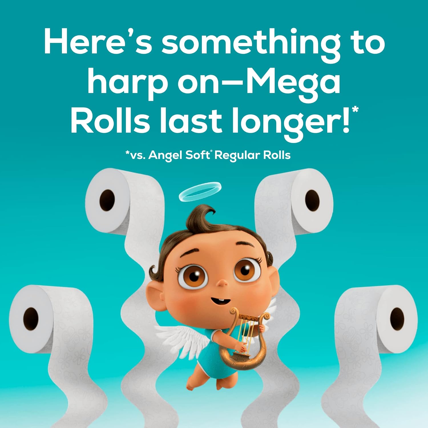 Toilet Paper, 16 Mega Rolls = 64 Regular Rolls, Soft and Strong Toilet Tissue