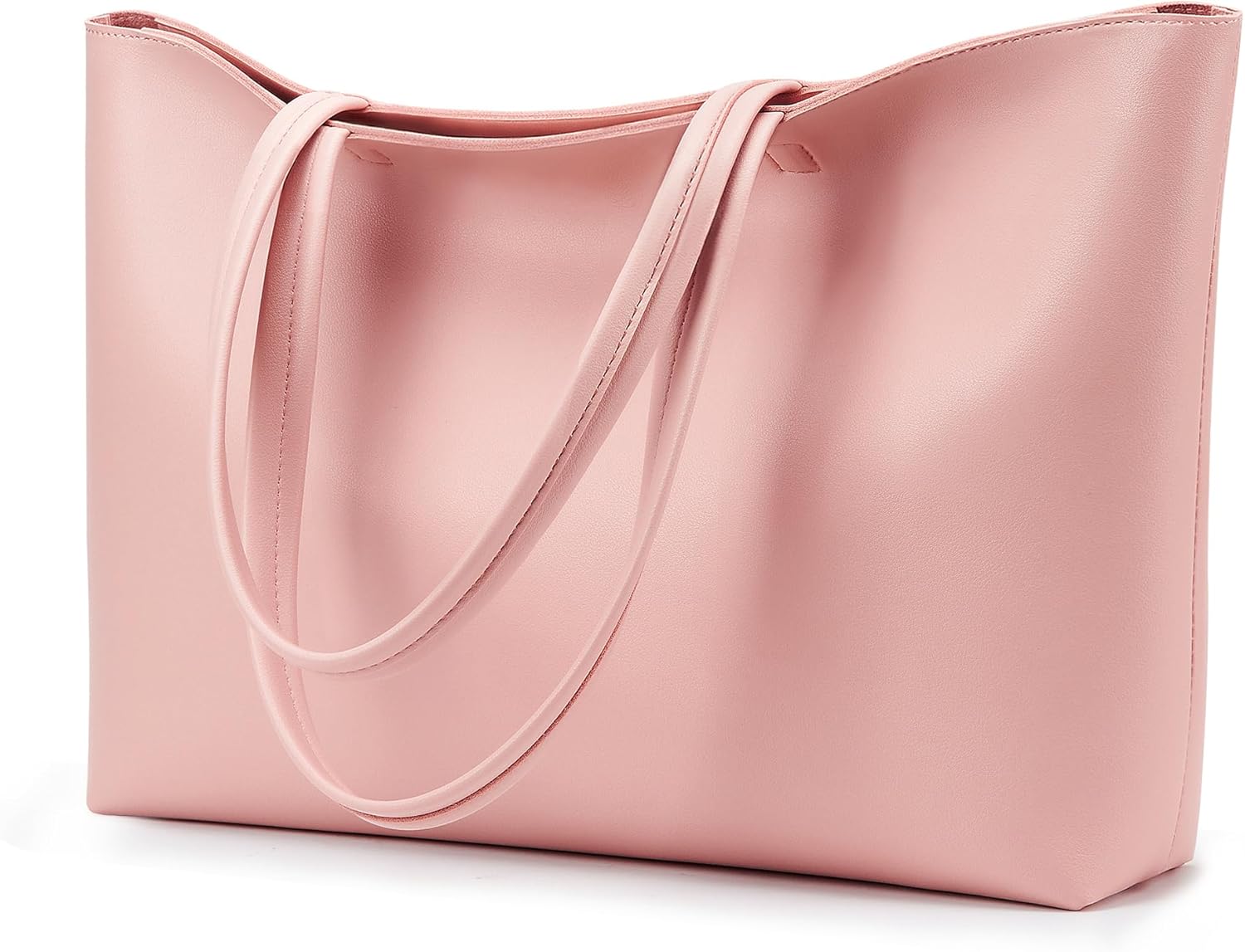 Bolso de mano KALIDI con cremallera, bolso de hombro de piel sintética, bolso de mano grande e informal para mujer, para el trabajo, citas, universidad 