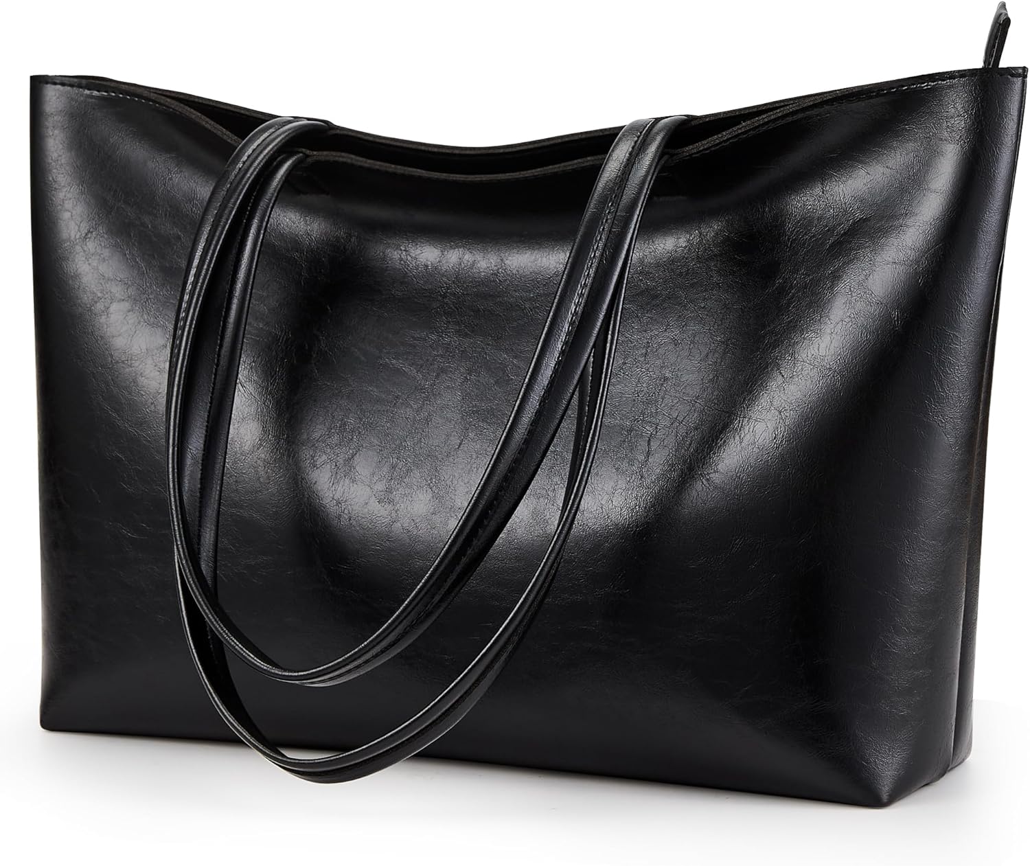Bolso de mano KALIDI con cremallera, bolso de hombro de piel sintética, bolso de mano grande e informal para mujer, para el trabajo, citas, universidad 