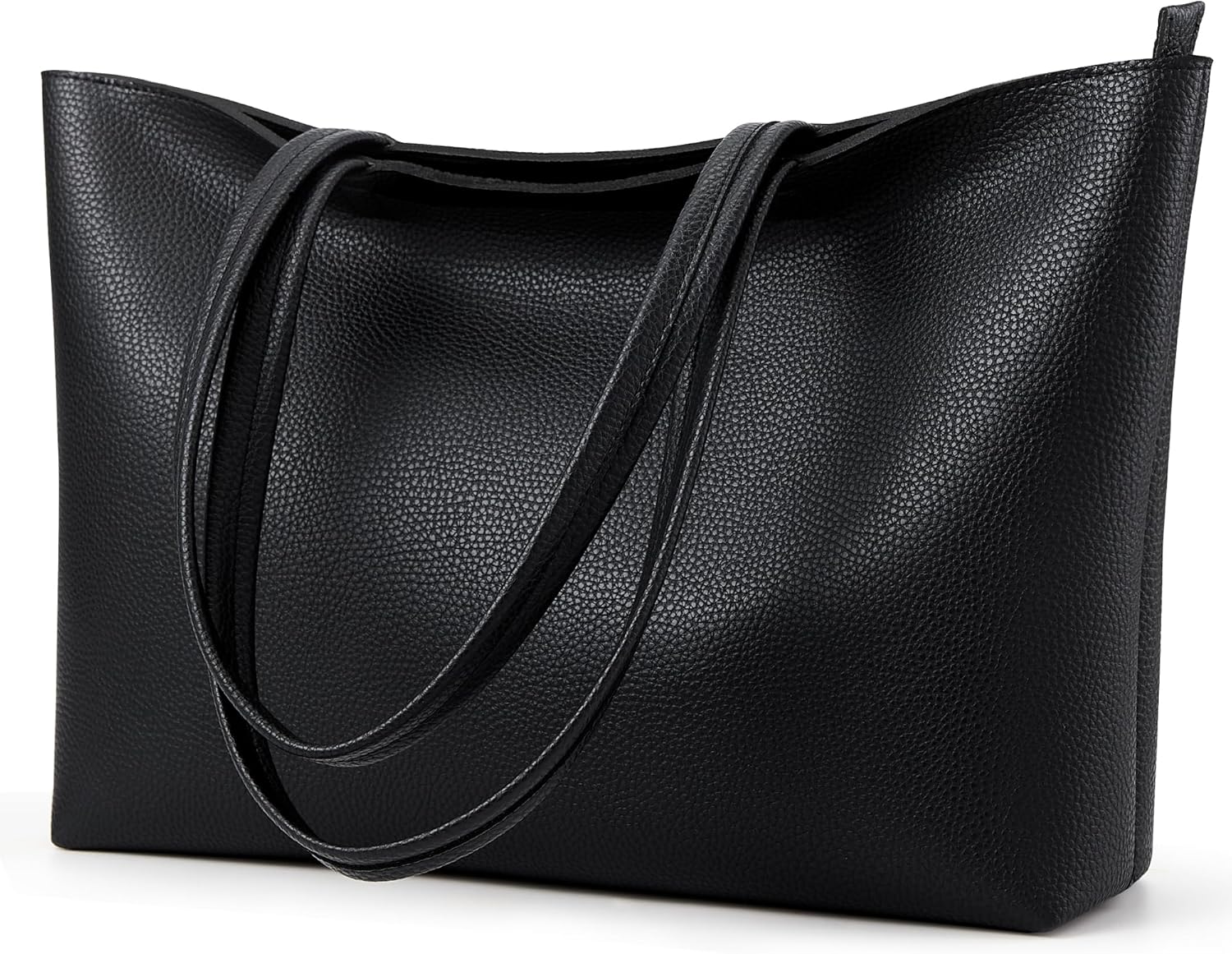 Bolso de mano KALIDI con cremallera, bolso de hombro de piel sintética, bolso de mano grande e informal para mujer, para el trabajo, citas, universidad 