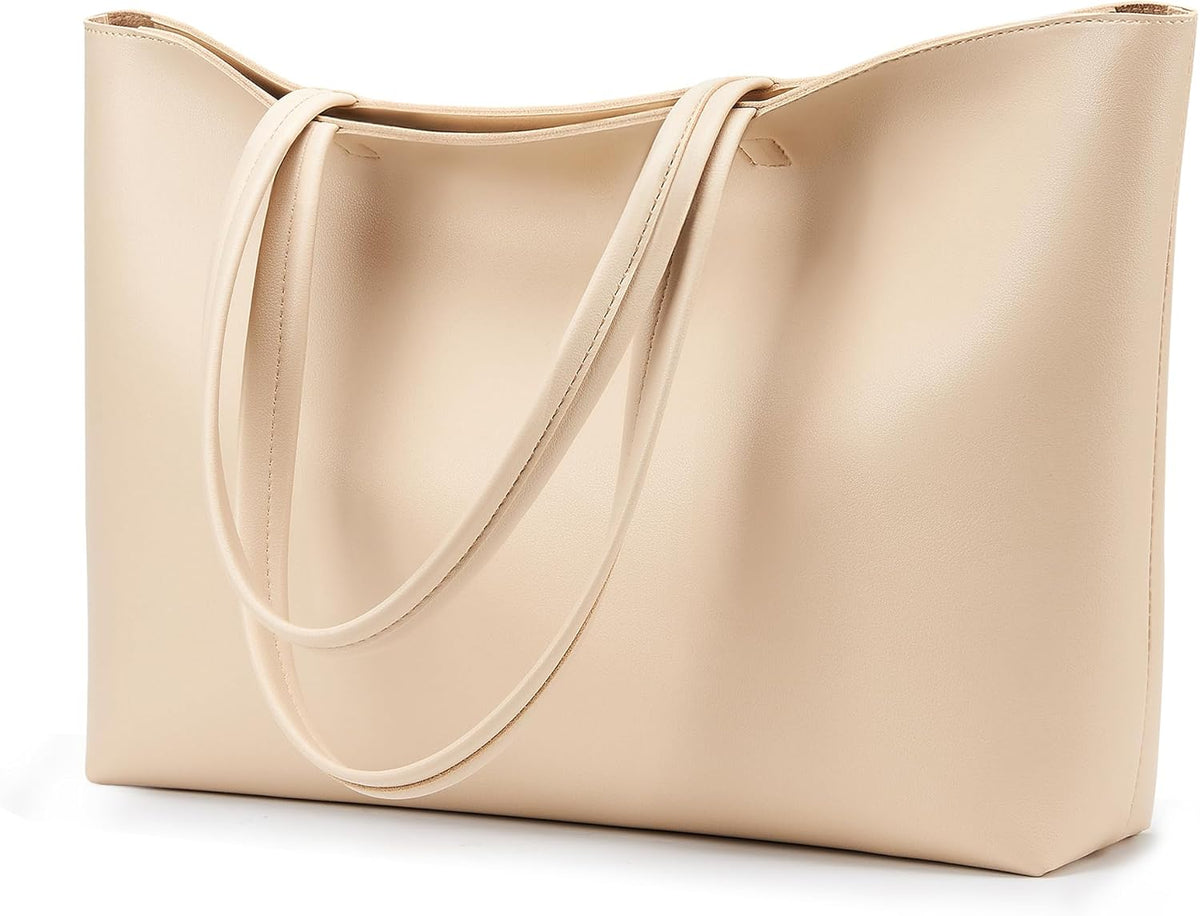 Bolso de mano KALIDI con cremallera, bolso de hombro de piel sintética, bolso de mano grande e informal para mujer, para el trabajo, citas, universidad 