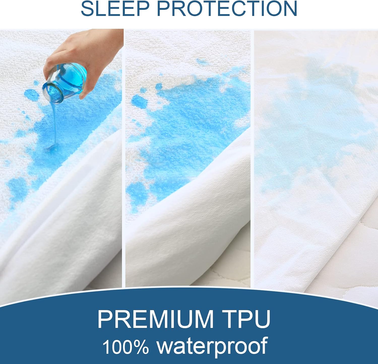 Twin Mattress Protector – Waterproof Soft Breathable Terry, Noiseless for Kids Bed Cover, Machine Washable