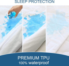 Twin Mattress Protector – Waterproof Soft Breathable Terry, Noiseless for Kids Bed Cover, Machine Washable