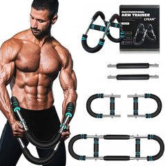 Twister Arm Trainer – 40-100lb Adjustable Chest/Arm Trainer, Portable Twister Bar with Detachable Design for Anywhere Fitness