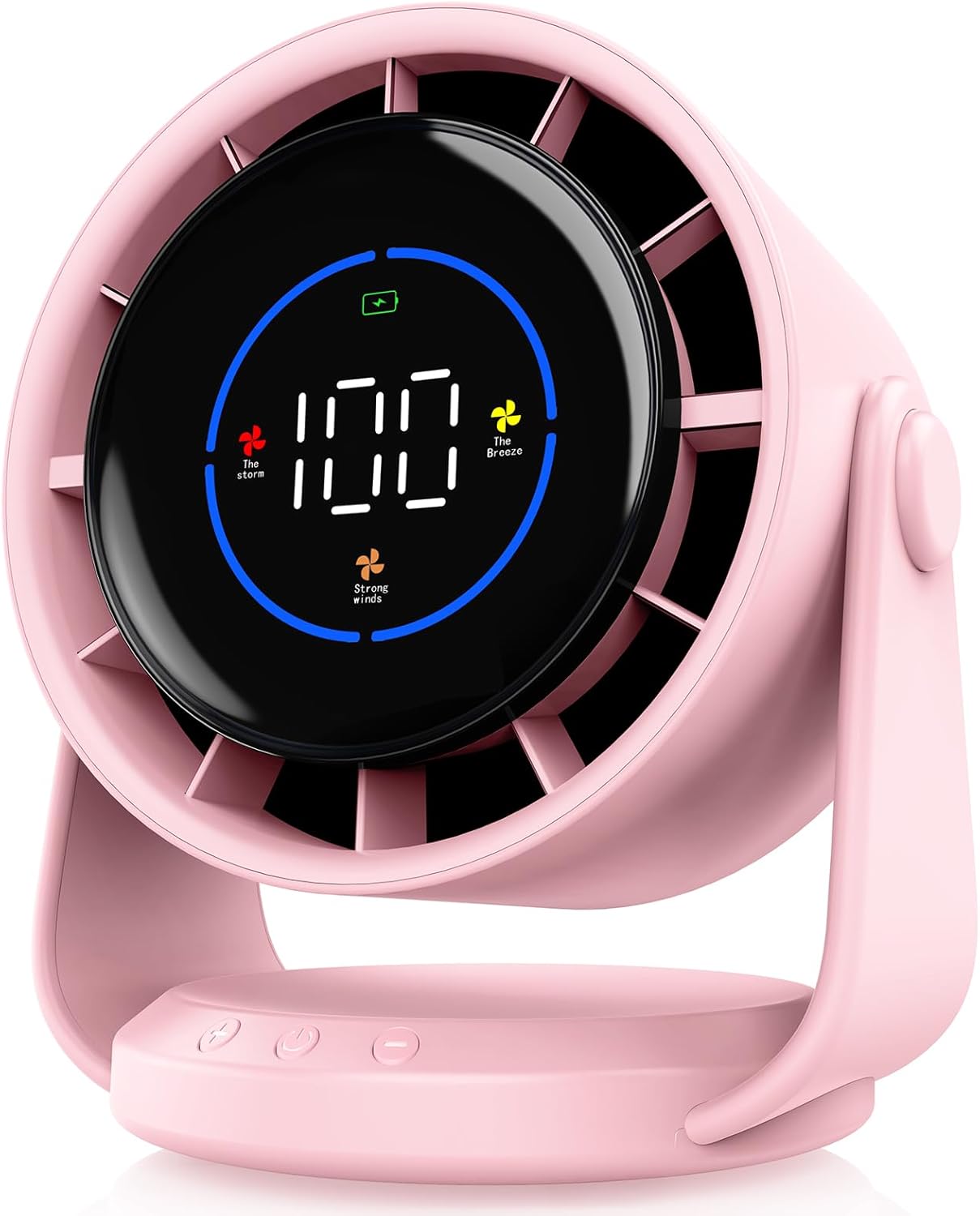Table Fans Ultra Quiet Wall-Mounted Desk Fan Digital Display Rechargeable USB Fan