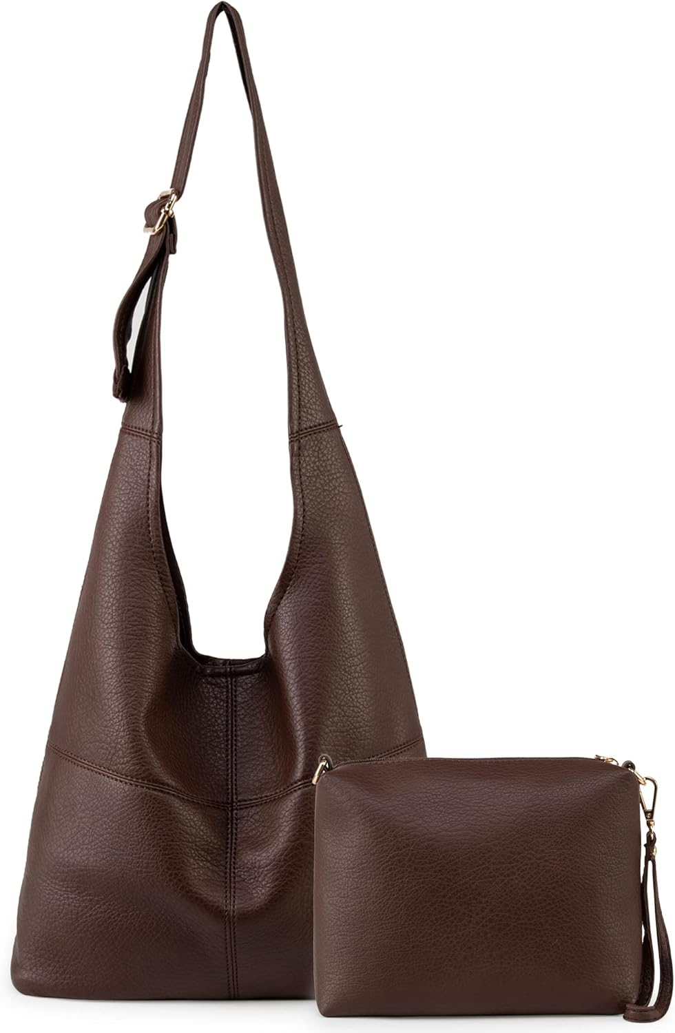 Bolsos tipo hobo de Montana West para mujer, ultra suaves, plegables, con bolsa para cosméticos 