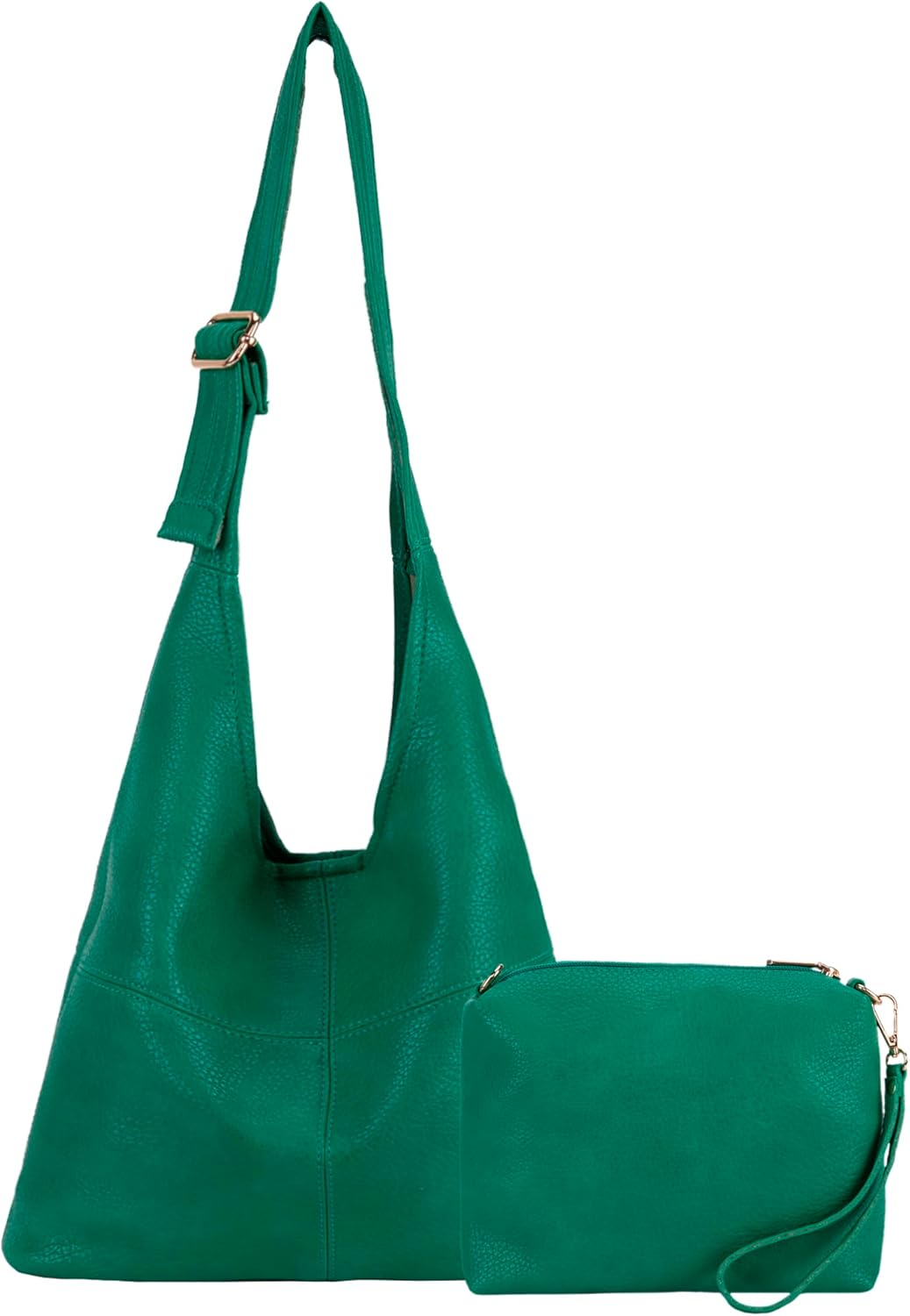 Bolsos tipo hobo de Montana West para mujer, ultra suaves, plegables, con bolsa para cosméticos 