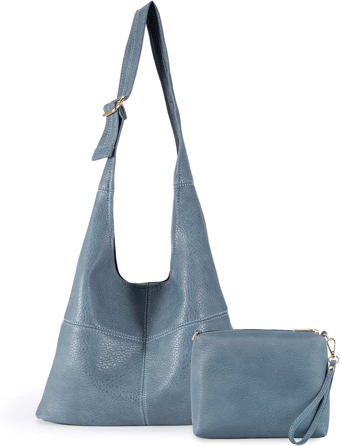 Bolsos tipo hobo de Montana West para mujer, ultra suaves, plegables, con bolsa para cosméticos 