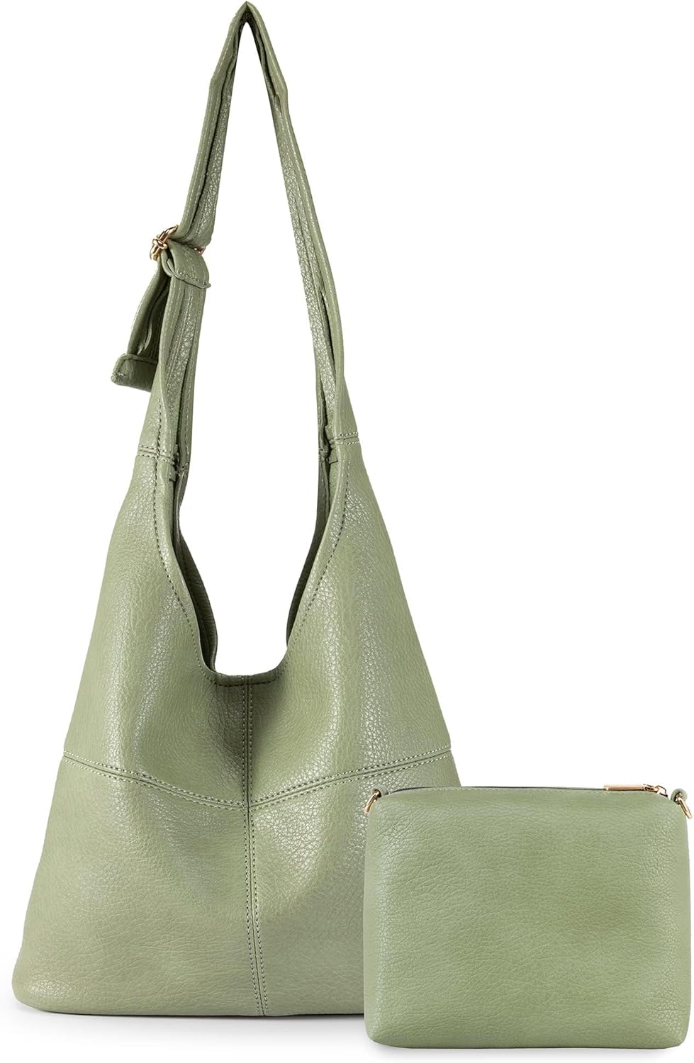 Bolsos tipo hobo de Montana West para mujer, ultra suaves, plegables, con bolsa para cosméticos 