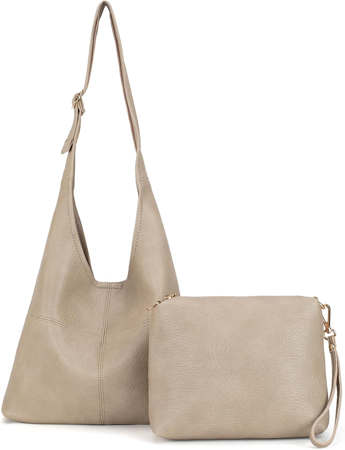 Bolsos tipo hobo de Montana West para mujer, ultra suaves, plegables, con bolsa para cosméticos 