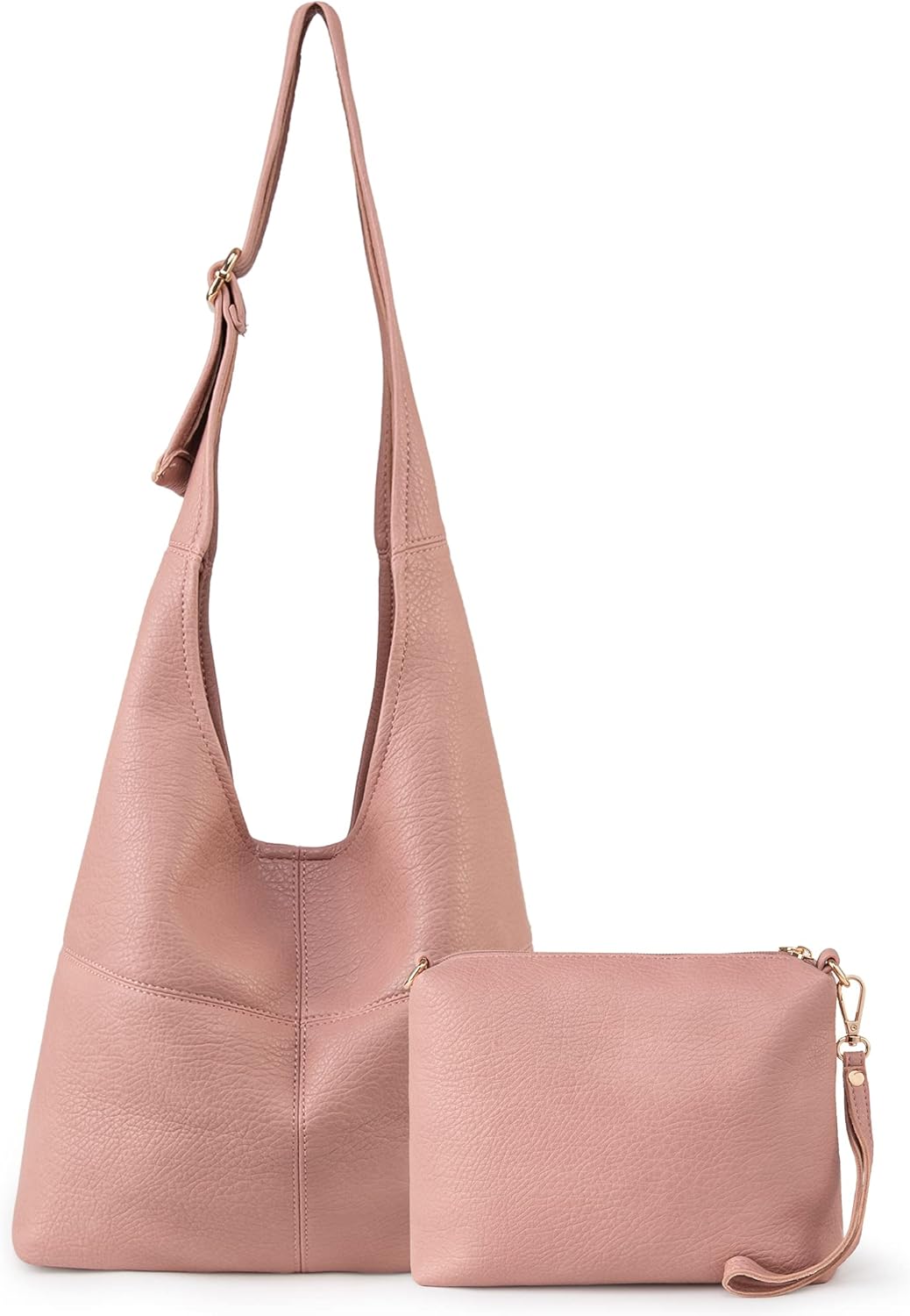 Bolsos tipo hobo de Montana West para mujer, ultra suaves, plegables, con bolsa para cosméticos 
