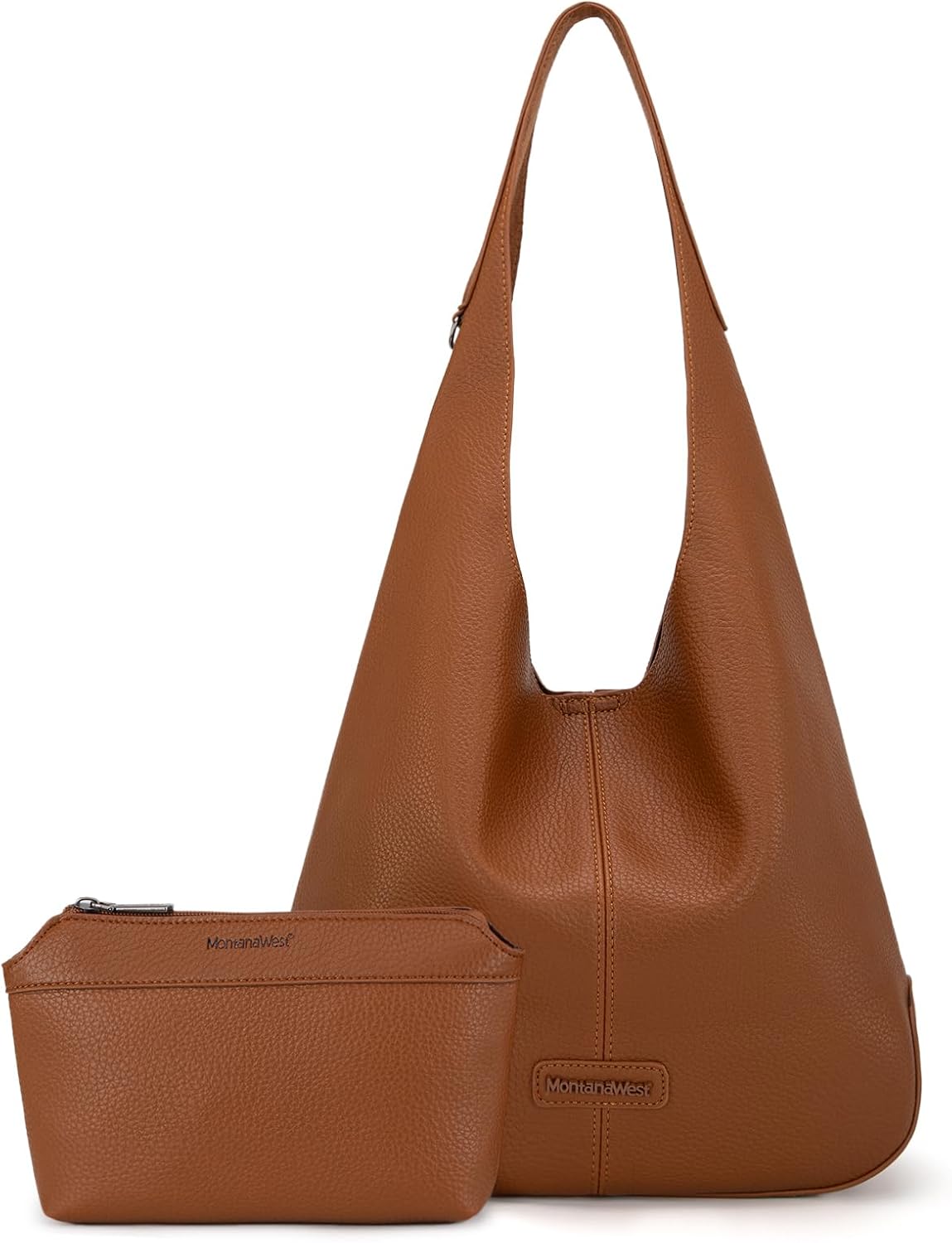 Bolsos tipo hobo de Montana West para mujer, ultra suaves, plegables, con bolsa para cosméticos 