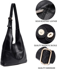 Bolsos tipo hobo de Montana West para mujer, ultra suaves, plegables, con bolsa para cosméticos 