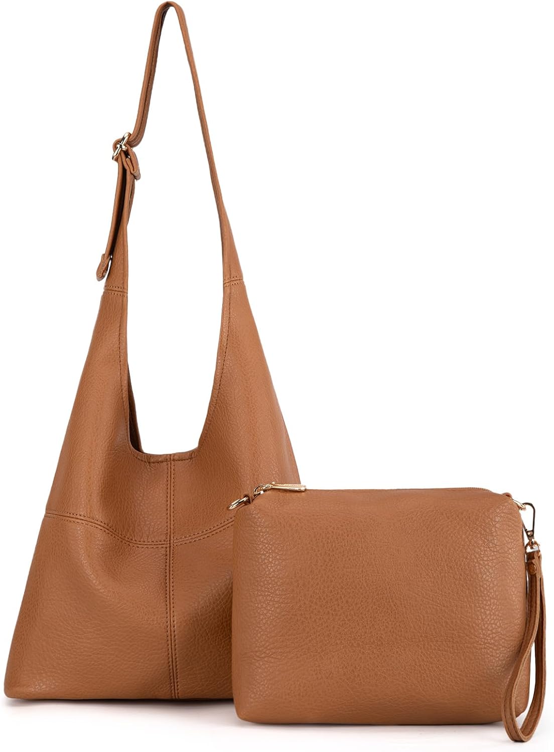 Bolsos tipo hobo de Montana West para mujer, ultra suaves, plegables, con bolsa para cosméticos 