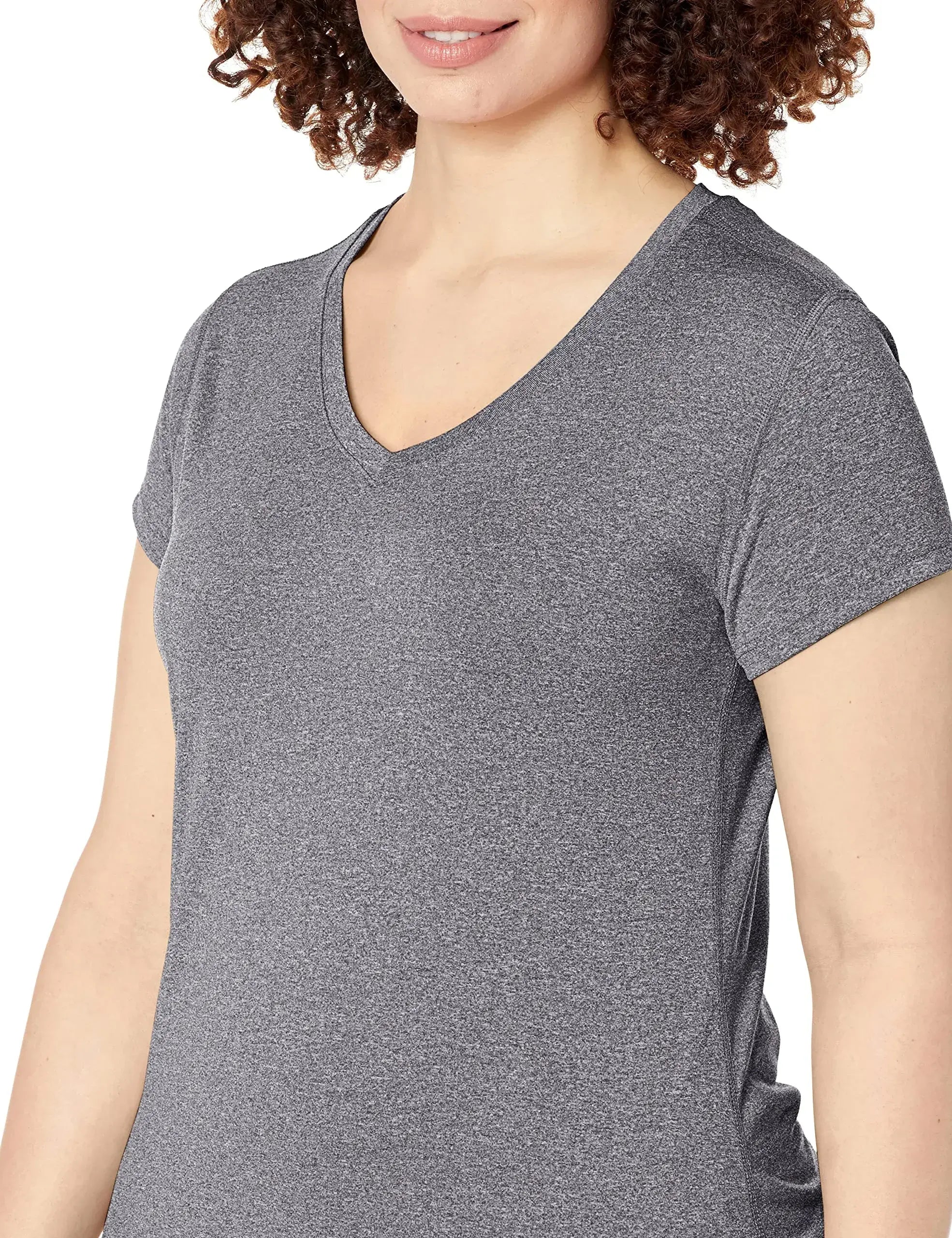Women's  V-Neck T-Shirt Short Sleeve -L