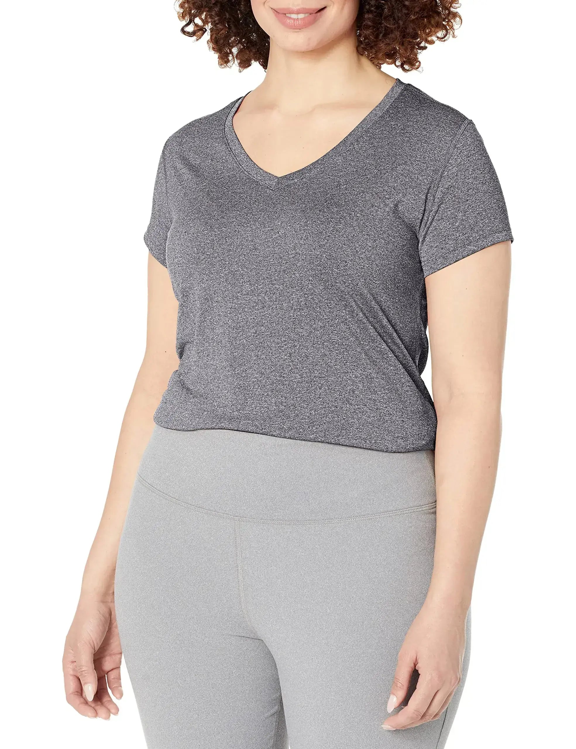 Women's  V-Neck T-Shirt Short Sleeve -L