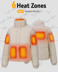 Graphene Women Heated Jacket 12V Fast Charge 18400mAh Large Capacity
