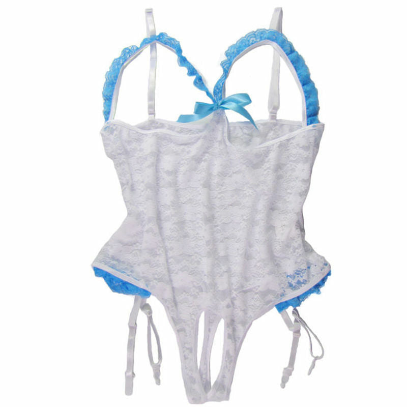 Women's Sexy Lingerie Lace Open Cup Underwear Plus Size Nightwear for Women