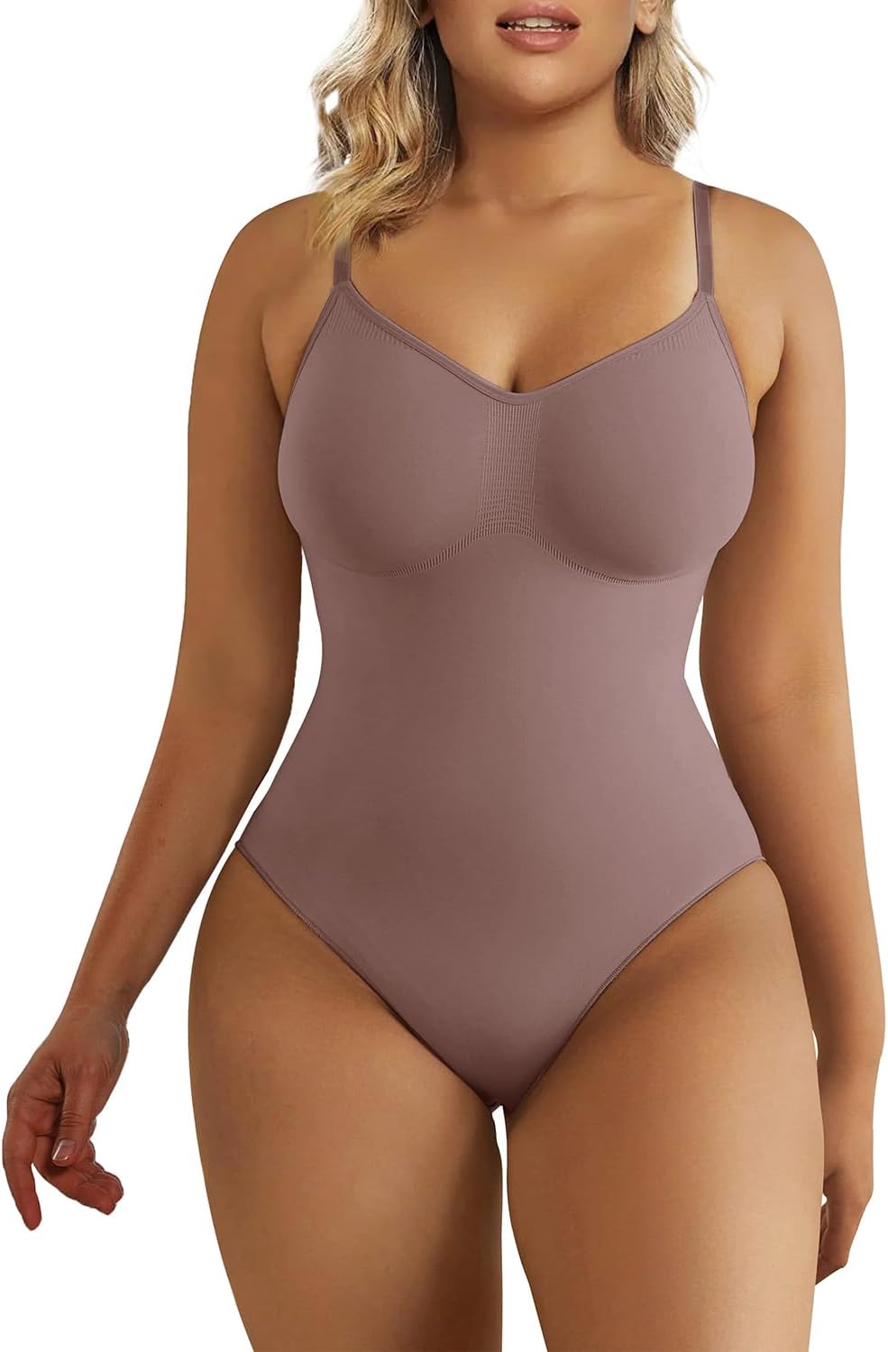 Women's Shapewear Bodysuit Tummy Control Body Shaper Seamless Sculpting Snatched Waist Body Suit