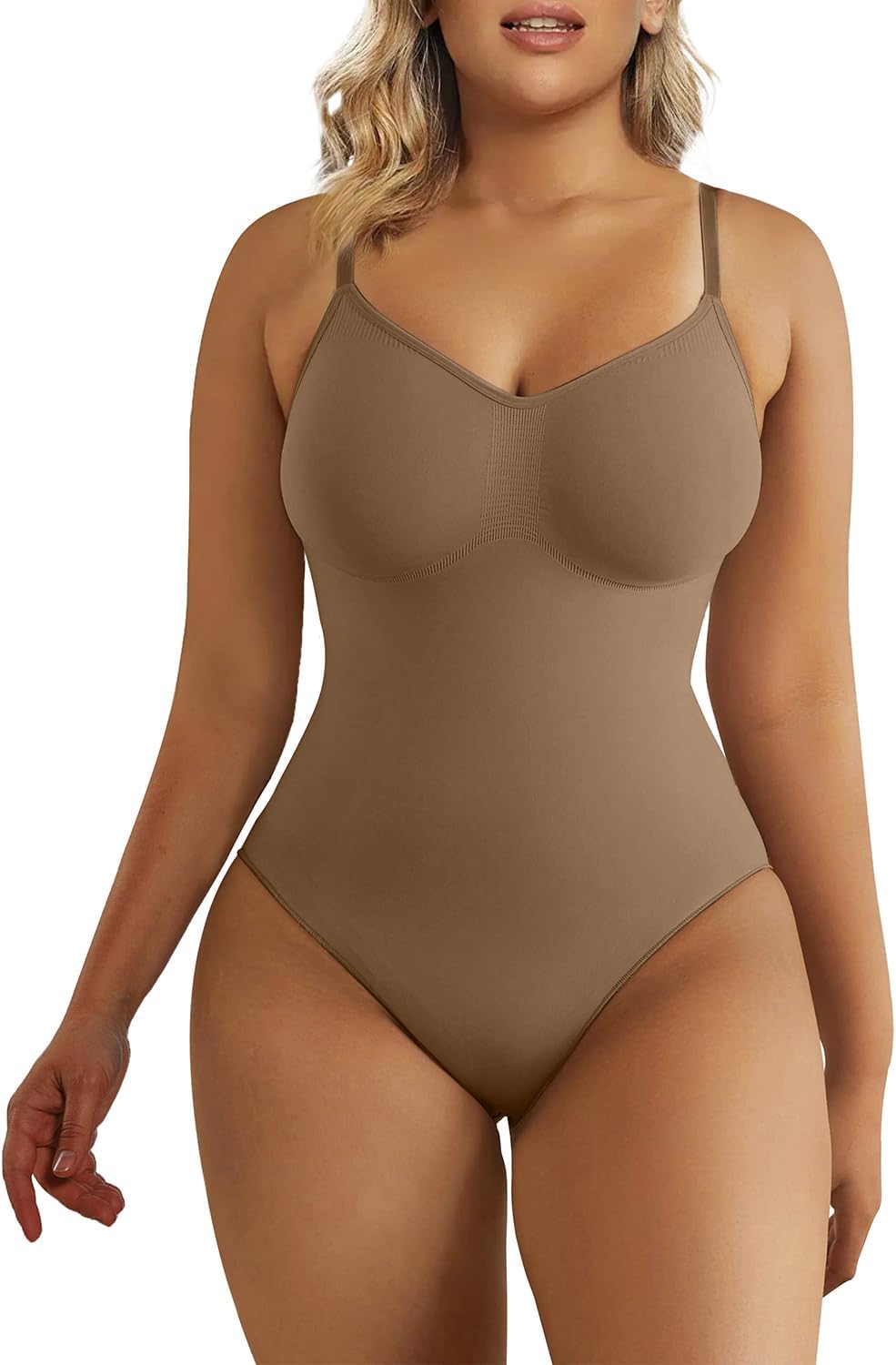 Women's Shapewear Bodysuit Tummy Control Body Shaper Seamless Sculpting Snatched Waist Body Suit