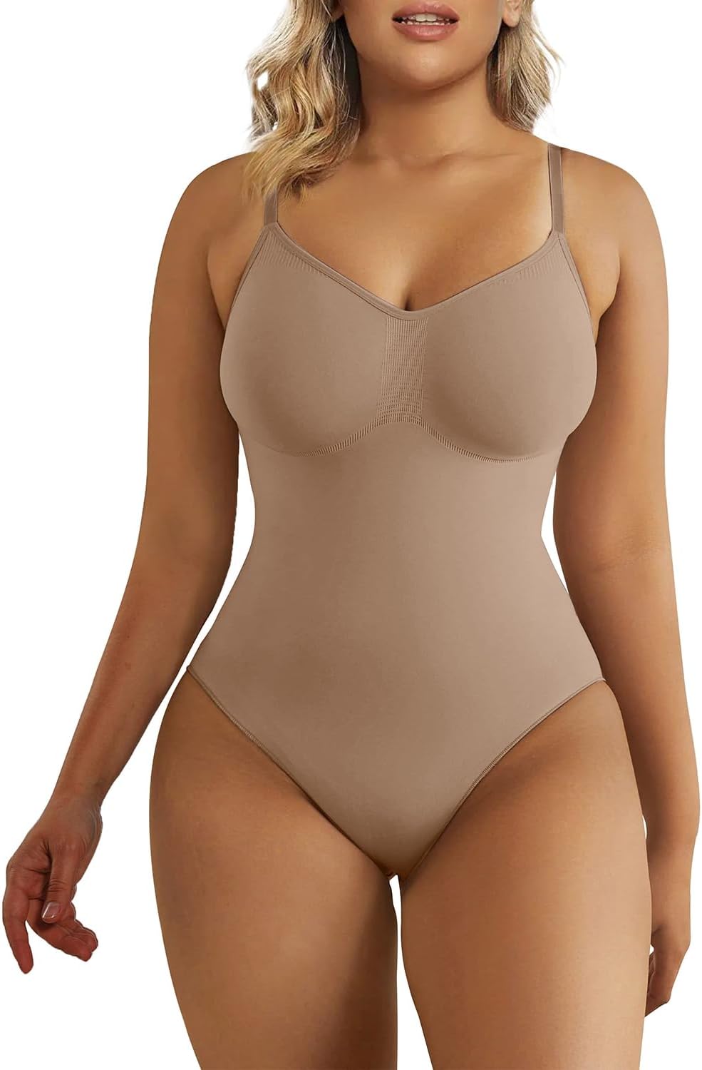 Women's Shapewear Bodysuit Tummy Control Body Shaper Seamless Sculpting Snatched Waist Body Suit