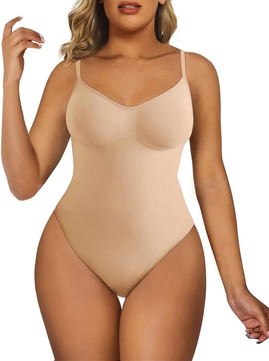 Women's Shapewear Bodysuit Tummy Control Body Shaper Seamless Sculpting Snatched Waist Body Suit