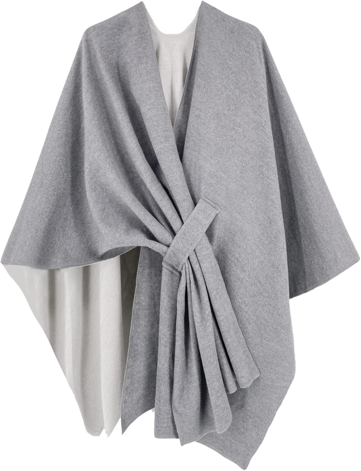 Poncho tipo ruana tipo chal para mujer de Moss Rose, capa, cárdigan abierto al frente, chales para otoño e invierno 