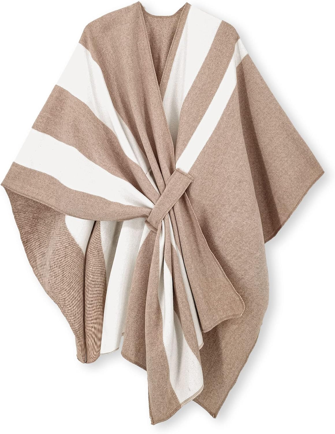 Poncho tipo ruana tipo chal para mujer de Moss Rose, capa, cárdigan abierto al frente, chales para otoño e invierno 