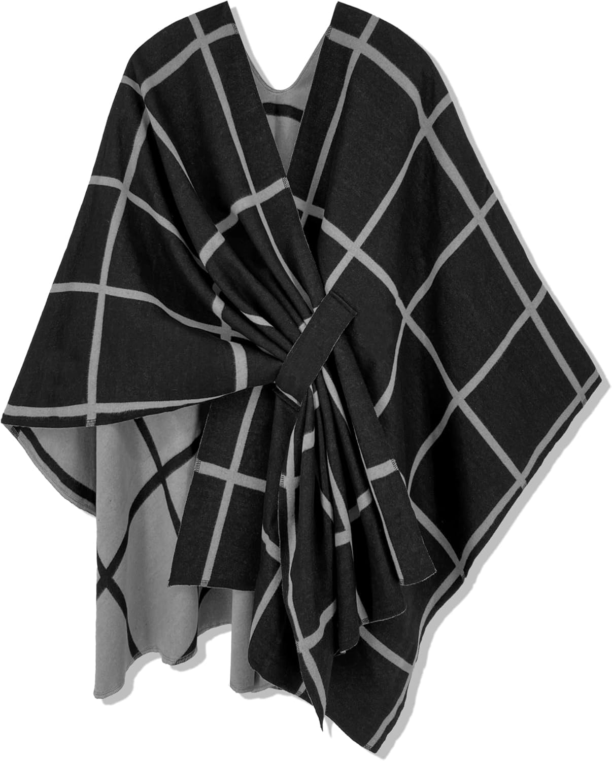 Poncho tipo ruana tipo chal para mujer de Moss Rose, capa, cárdigan abierto al frente, chales para otoño e invierno 