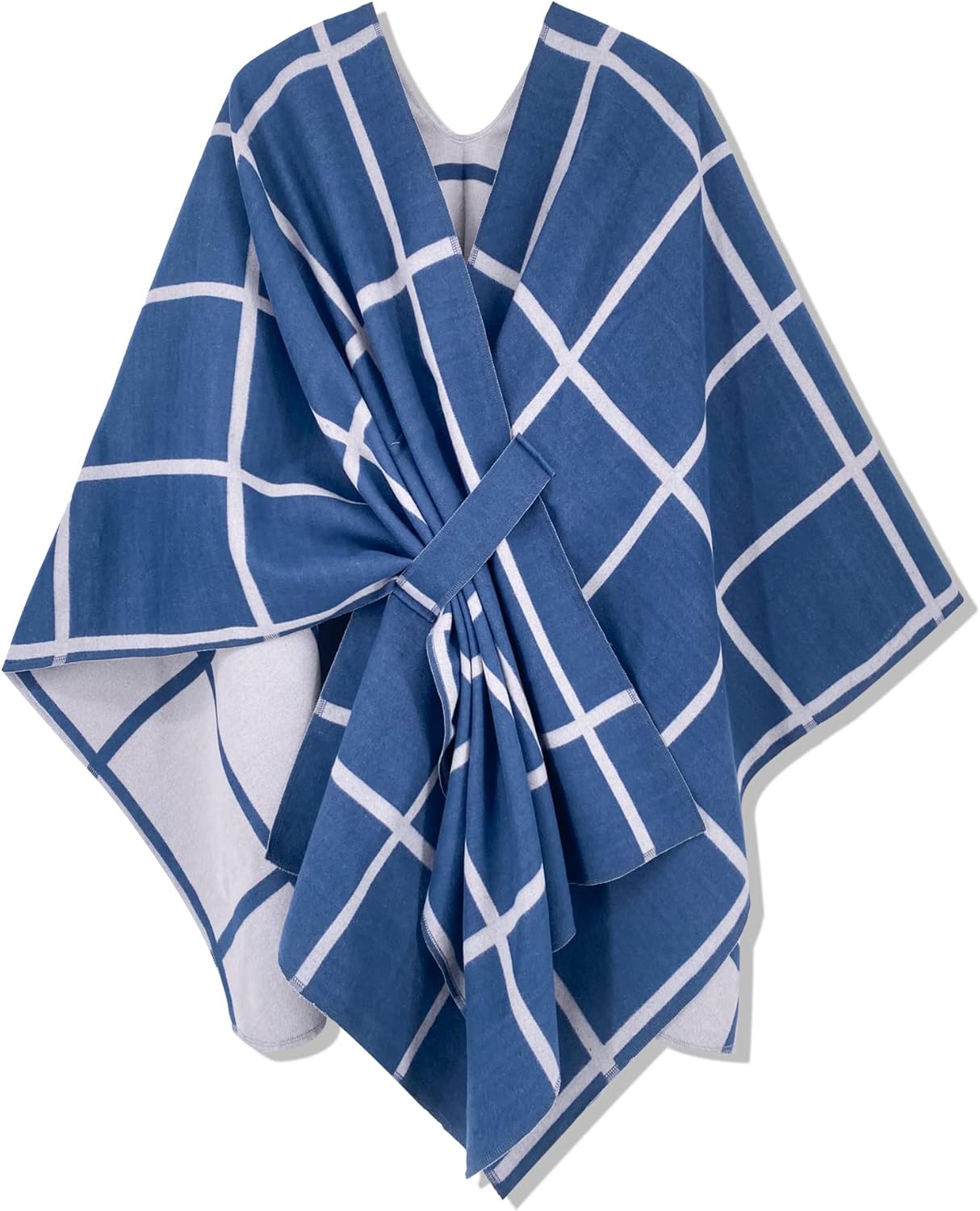Poncho tipo ruana tipo chal para mujer de Moss Rose, capa, cárdigan abierto al frente, chales para otoño e invierno 