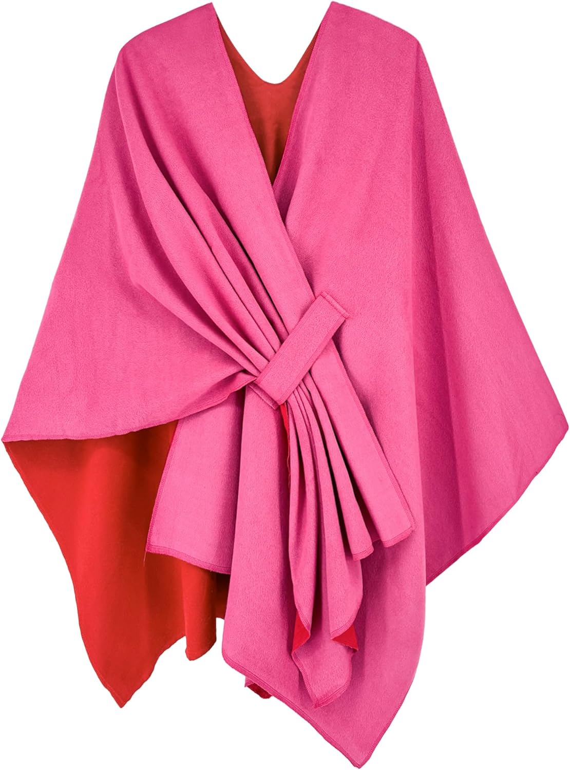 Poncho tipo ruana tipo chal para mujer de Moss Rose, capa, cárdigan abierto al frente, chales para otoño e invierno 