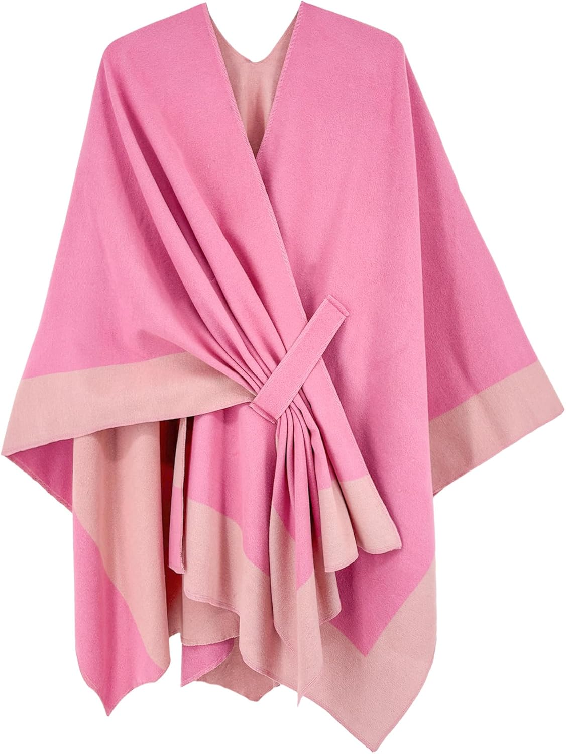 Poncho tipo ruana tipo chal para mujer de Moss Rose, capa, cárdigan abierto al frente, chales para otoño e invierno 