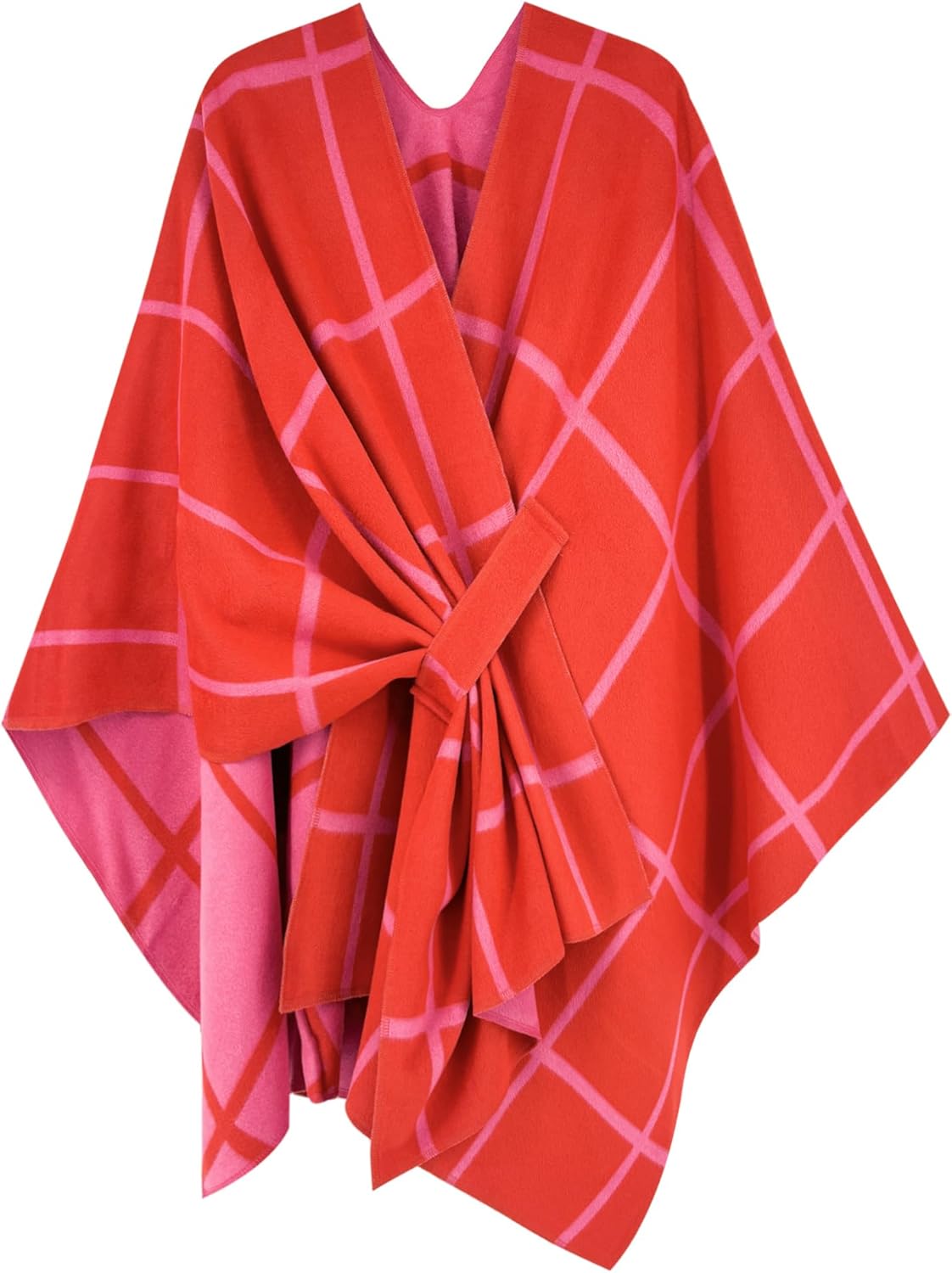 Poncho tipo ruana tipo chal para mujer de Moss Rose, capa, cárdigan abierto al frente, chales para otoño e invierno 