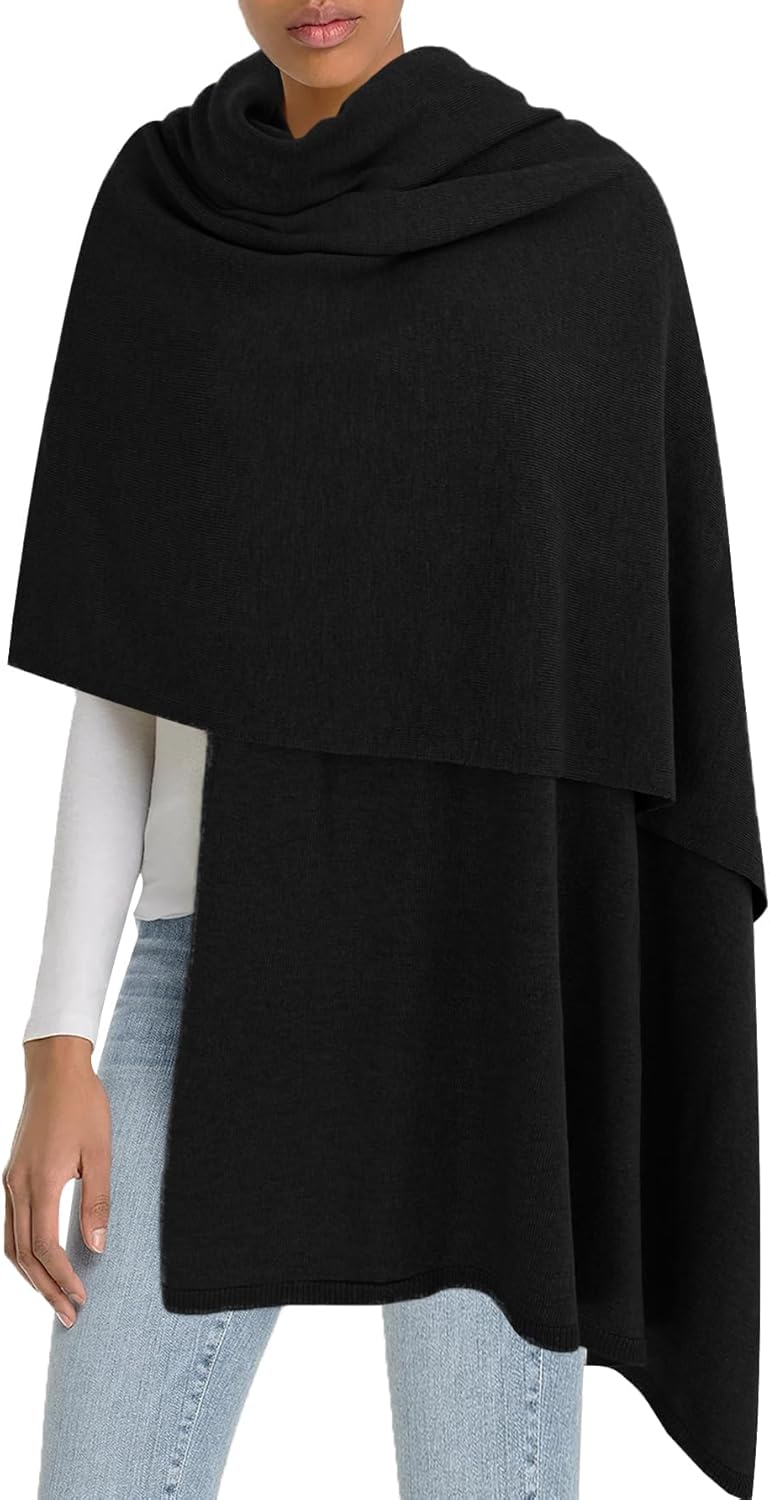 Poncho tipo ruana tipo chal para mujer de Moss Rose, capa, cárdigan abierto al frente, chales para otoño e invierno 