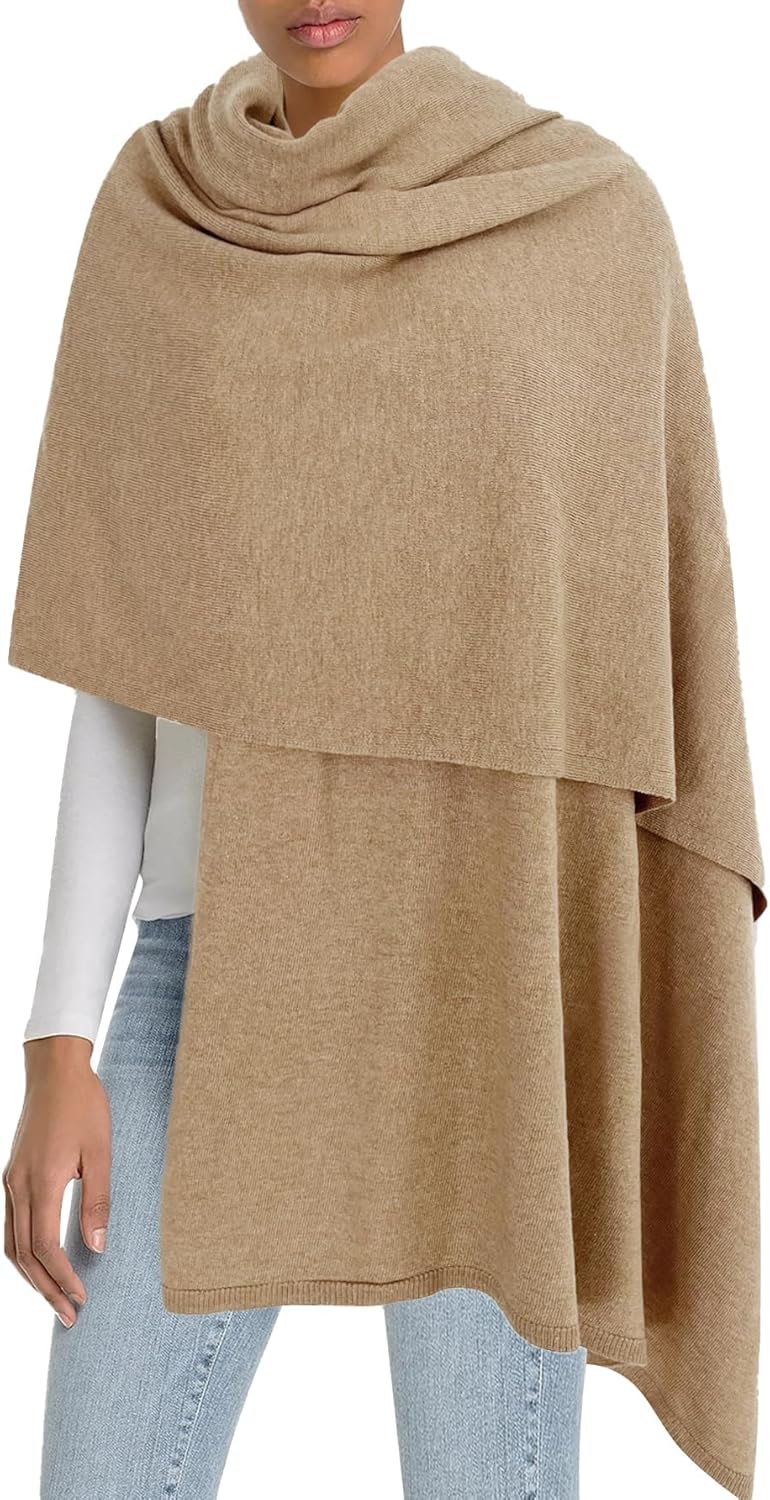 Poncho tipo ruana tipo chal para mujer de Moss Rose, capa, cárdigan abierto al frente, chales para otoño e invierno 