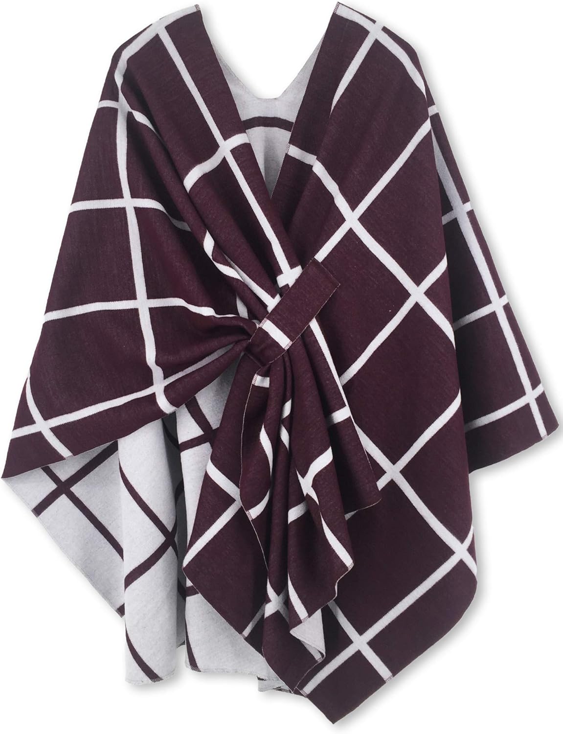 Poncho tipo ruana tipo chal para mujer de Moss Rose, capa, cárdigan abierto al frente, chales para otoño e invierno 