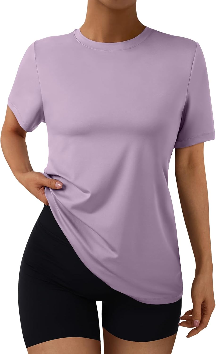 Women's Workout Tops Short Sleeve Gym Shirts Summer Athletic Yoga Tshirts Loose Fit Casual Clothes 2025