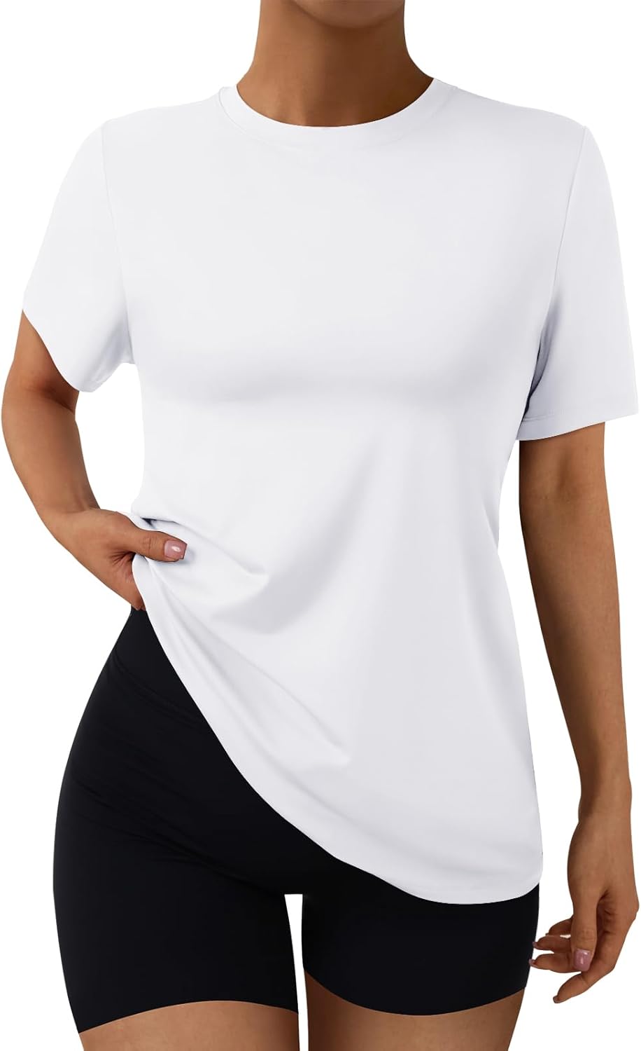 Women's Workout Tops Short Sleeve Gym Shirts Summer Athletic Yoga Tshirts Loose Fit Casual Clothes 2025