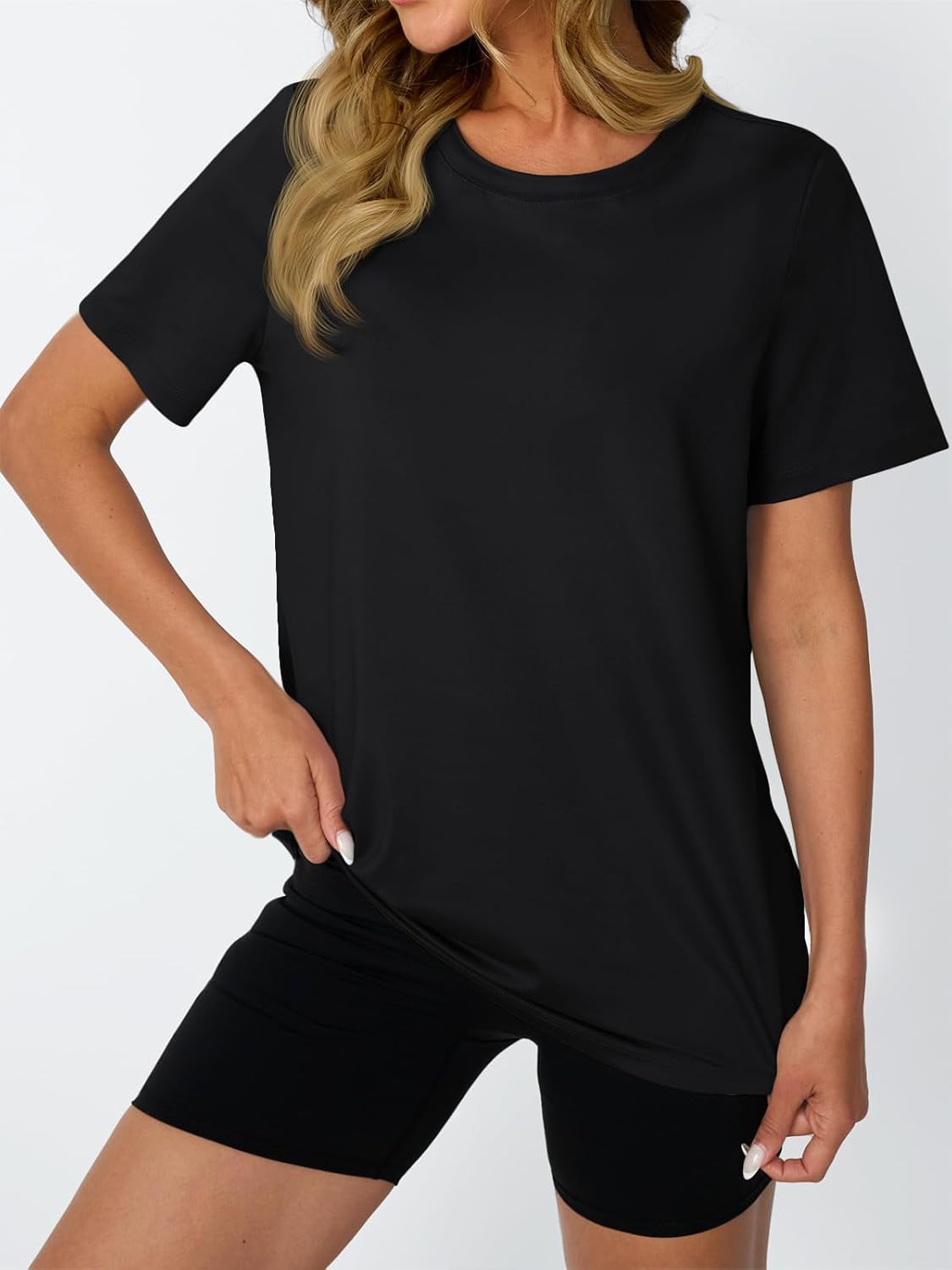 Women's Workout Tops Short Sleeve Gym Shirts Summer Athletic Yoga Tshirts Loose Fit Casual Clothes 2025