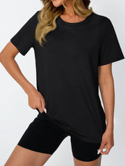 Women's Workout Tops Short Sleeve Gym Shirts Summer Athletic Yoga Tshirts Loose Fit Casual Clothes 2025