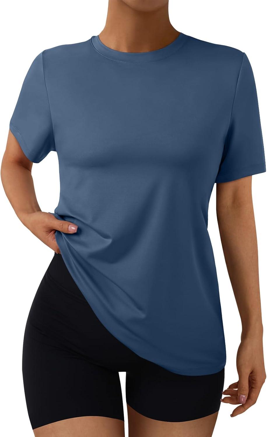 Women's Workout Tops Short Sleeve Gym Shirts Summer Athletic Yoga Tshirts Loose Fit Casual Clothes 2025