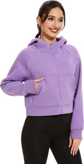Sudaderas con capucha y cremallera para mujer de Cosy Pyro, chaquetas de polar, sudaderas de manga larga, conjuntos de moda de otoño 2025 