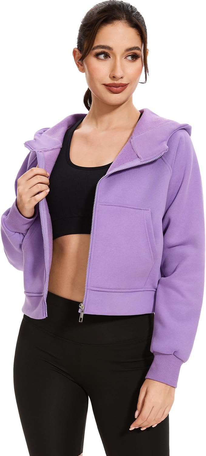 Sudaderas con capucha y cremallera para mujer de Cosy Pyro, chaquetas de polar, sudaderas de manga larga, conjuntos de moda de otoño 2025 