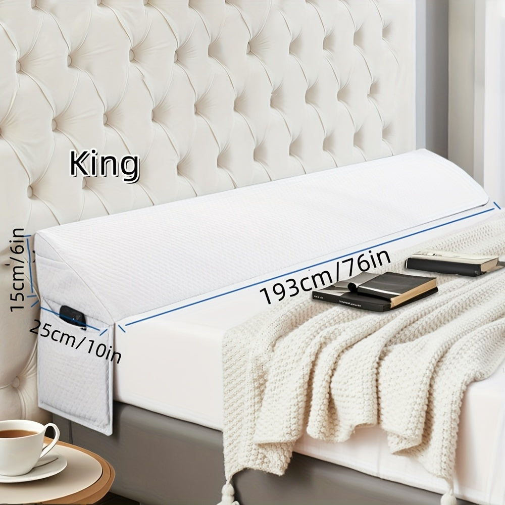 Wedge Pillow for Bed Wall Gap - Non-Slip Lumbar Support Bed Gap Filler Pillow