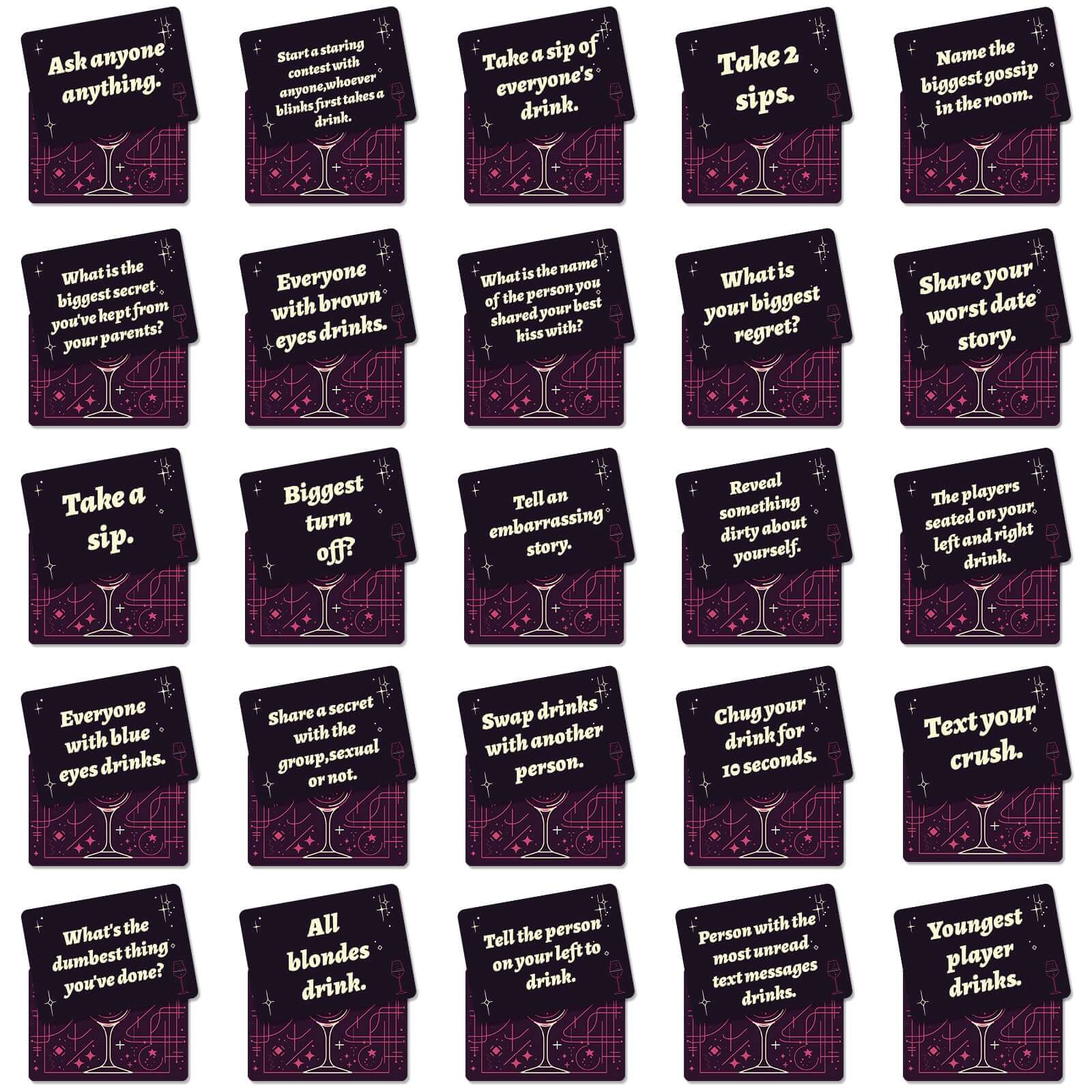 50 adult table game cards for gatherings, dinners, team building, and warm-up board games